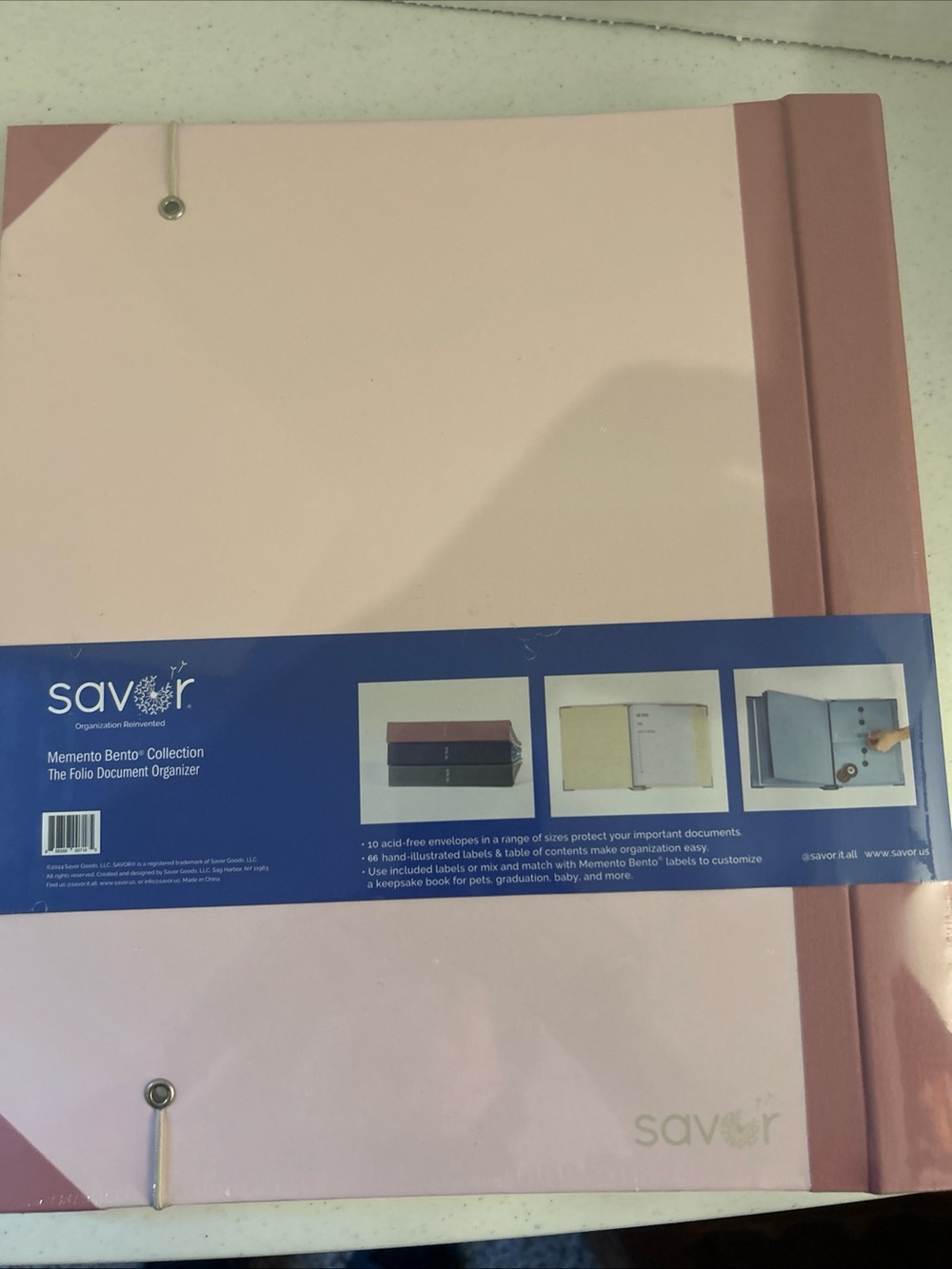 Savor Memento Bento Pink Document Organizer - Picture 2 of 7